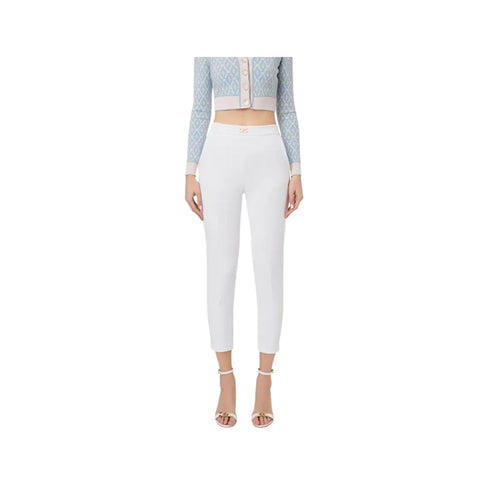 Pantalone Donna linea dritta Avorio ELISABETTA FRANCHI- Francavilla Moda